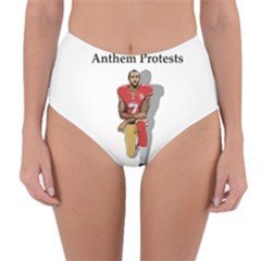 National Anthem Protest Reversible High-waist Bikini Bottoms by Valentinaart