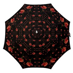 Roses From The Fantasy Garden Straight Umbrellas by pepitasart