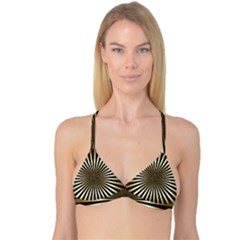 Art Deco Goldblack Reversible Tri Bikini Top by NouveauDesign