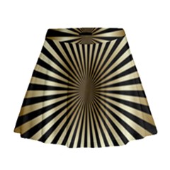 Art Deco Goldblack Mini Flare Skirt by NouveauDesign