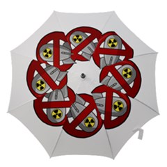 No Nuclear Weapons Hook Handle Umbrellas (small) by Valentinaart