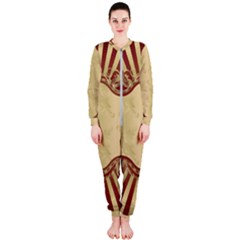 Art Deco Red Onepiece Jumpsuit (ladies)  by NouveauDesign