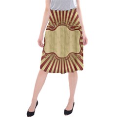 Art Deco Red Midi Beach Skirt by NouveauDesign