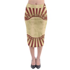 Art Deco Red Midi Pencil Skirt by NouveauDesign
