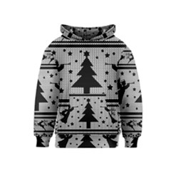 Ugly Christmas Sweater Kids  Pullover Hoodie by Valentinaart