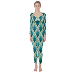 Artdecoteal Long Sleeve Catsuit by NouveauDesign