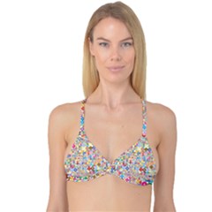 Circle Rainbow Polka Dots Reversible Tri Bikini Top by Mariart