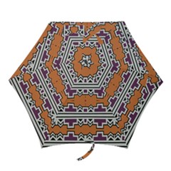 Purple And Brown Shapes                             Umbrella by LalyLauraFLM