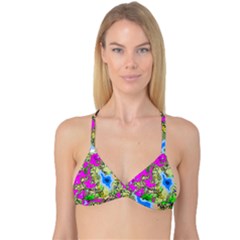 Painting Map Pink Green Blue Street Reversible Tri Bikini Top by Mariart