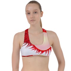 Rambutan Fruit Red Sweet Criss Cross Racerback Sports Bra by Mariart
