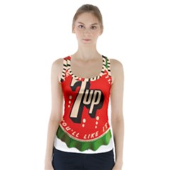Fresh Up With  7 Up Bottle Cap Tin Metal Racer Back Sports Top by Celenk