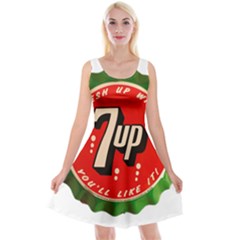Fresh Up With  7 Up Bottle Cap Tin Metal Reversible Velvet Sleeveless Dress by Celenk