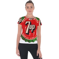 Fresh Up With  7 Up Bottle Cap Tin Metal Short Sleeve Sports Top  by Celenk
