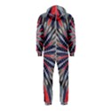 Red White Blue Kaleidoscopic Star Flower Design Hooded Jumpsuit (Kids) View2