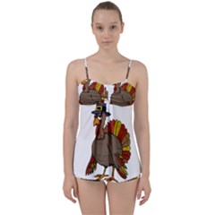 Thanksgiving Turkey  Babydoll Tankini Set by Valentinaart