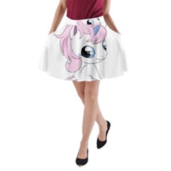 Baby Unicorn A-line Pocket Skirt by Valentinaart