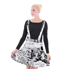 Graffiti Suspender Skater Skirt by Valentinaart