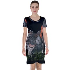 Thanksgiving Turkey Short Sleeve Nightdress by Valentinaart