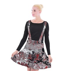 Graffiti Suspender Skater Skirt by ValentinaDesign