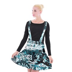 Graffiti Suspender Skater Skirt by ValentinaDesign