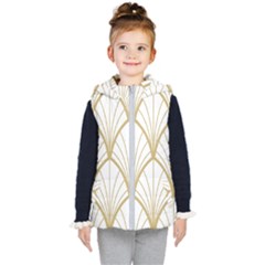 Art Deco, Beautiful,fan Pattern, Gold,white,vintage,1920 Era, Elegant,chic,vintage Kid s Puffer Vest by NouveauDesign