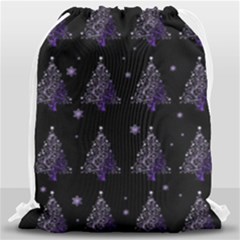 Christmas Tree - Pattern Drawstring Bag (large) by Valentinaart