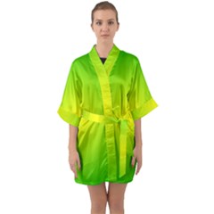 Pattern Quarter Sleeve Kimono Robe by gasi