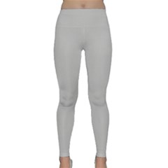 Grey And White Simulated Carbon Fiber Classic Yoga Leggings by PodArtist