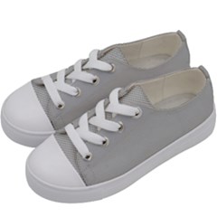Grey And White Simulated Carbon Fiber Kids  Low Top Canvas Sneakers by PodArtist