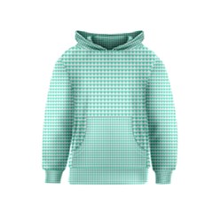 Tiffany Aqua Blue Candy Hearts On White Kids  Pullover Hoodie by PodArtist