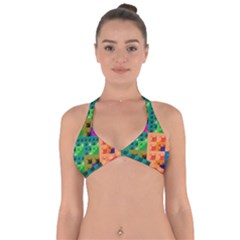 Pattern Halter Neck Bikini Top by gasi