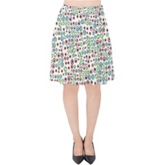 Pattern Velvet High Waist Skirt by gasi