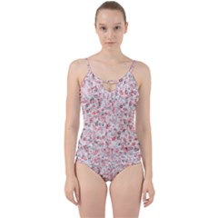 Pattern Cut Out Top Tankini Set by gasi