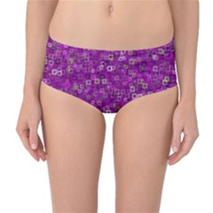 Pattern Mid-waist Bikini Bottoms by gasi