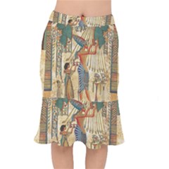 Egyptian Man Sun God Ra Amun Mermaid Skirt by Celenk