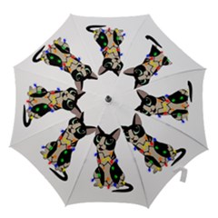 Meowy Christmas Hook Handle Umbrellas (medium) by Valentinaart