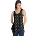 Gold Scales Of Justice on Black Repeat Pattern All Over Print  Sleeveless Tunic View1
