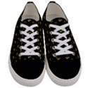 Gold Scales Of Justice on Black Repeat Pattern All Over Print  Women s Low Top Canvas Sneakers View1
