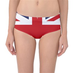 Uk Flag United Kingdom Mid-waist Bikini Bottoms by Celenk