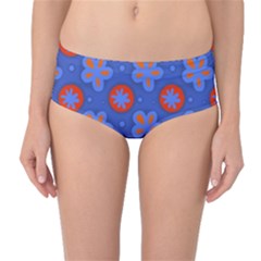 Seamless Tile Repeat Pattern Mid-waist Bikini Bottoms by Celenk