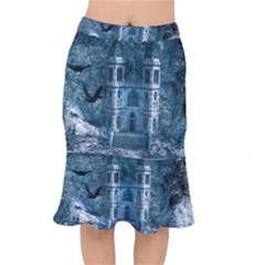 Church Stone Rock Building Mermaid Skirt by Celenk