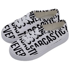 Me Sarcastic Never Kids  Classic Low Top Sneakers by FunnyShirtsAndStuff