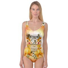 Happy Thanksgiving With Pumpkin Princess Tank Leotard  by FantasyWorld7