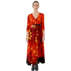 Star Light Christmas Romantic Hell Button Up Boho Maxi Dress by Celenk