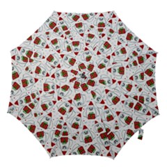 Yeti Xmas Pattern Hook Handle Umbrellas (medium) by Valentinaart