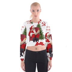 Karl Marx Santa  Cropped Sweatshirt by Valentinaart