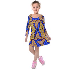Emu Dreaming Kids  Long Sleeve Velvet Dress by hogartharts