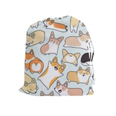 Corgilicious Corgi Doodle Art Drawstring Pouches (extra Large) by Celenk