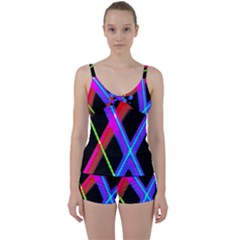 Xmas Light Paintings Tie Front Two Piece Tankini by Celenk