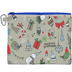 Beautiful Design Christmas Seamless Pattern Canvas Cosmetic Bag (xxxl) by Celenk
